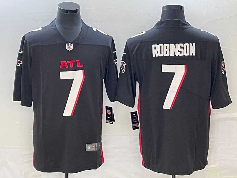 Men & Women & Youth Nike Atlanta Falcons #7 Bijan Robinson Black 2023 NFL Draft Vapor Limited Jersey